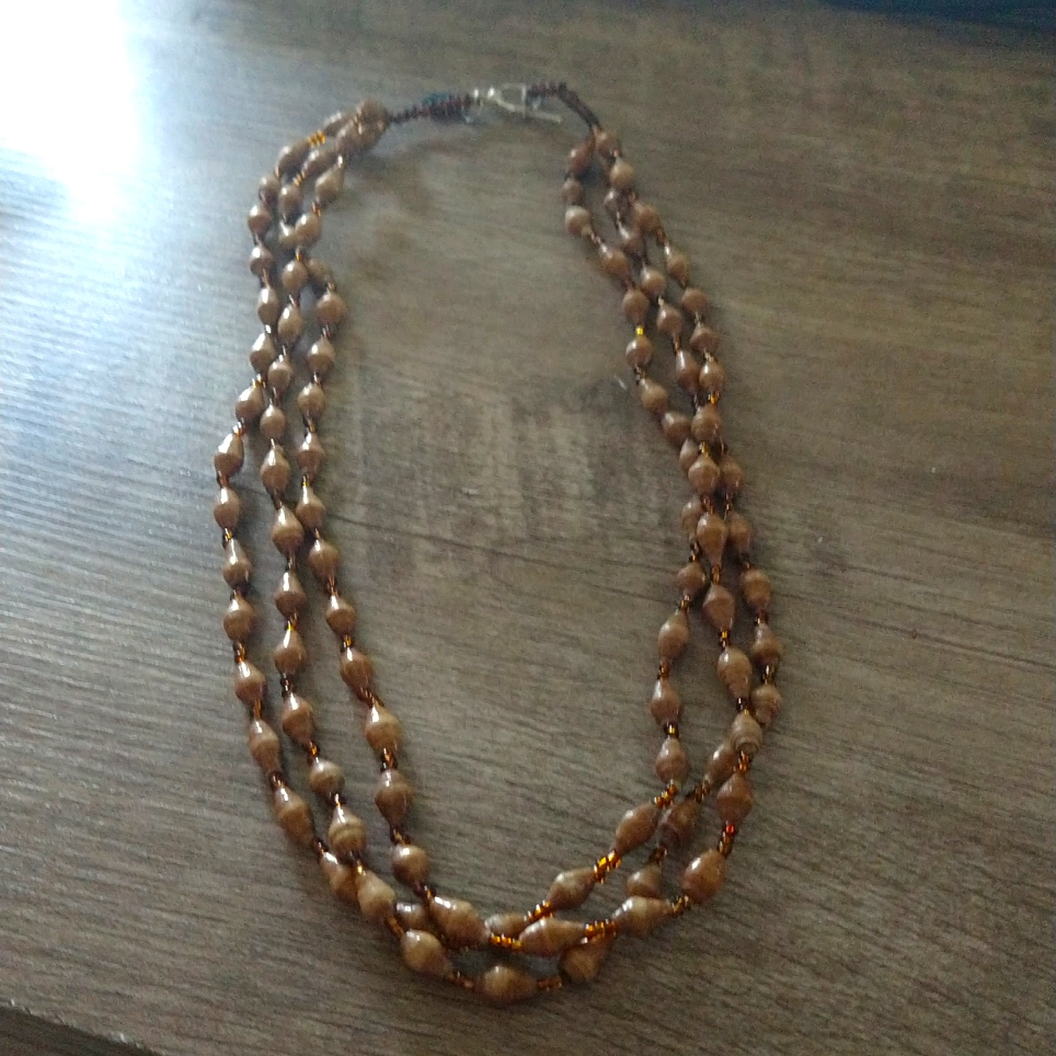 Bead For Life 3 Strand Necklace. Handmade In Uganda